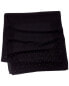 Forte Cashmere Rhinestone Border Cashmere Scarf Women's Black