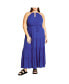 ფოტო #1 პროდუქტის Plus Size Stacey Halter Neck Maxi Dress