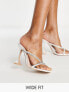 Фото #1 товара Be Mine Bridal Wide Fit Dellyn embellished heel sandals in ivory