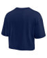 Women's Navy New York Yankees Super Soft Short Sleeve Cropped T-shirt