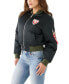Фото #3 товара Women's Patched Bomber Jacket