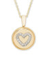 ფოტო #1 პროდუქტის Diamond (1/16 ct. t.w.) Heart Pendant in 14k Yellow or Rose Gold
