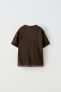 Slub knit t-shirt with contrast detail
