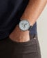 Men's Barnett Backlight Black Leather Strap Watch 41mm
