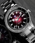 ფოტო #3 პროდუქტის Men's Swiss Automatic Captain Cook Stainless Steel Bracelet Watch 42mm