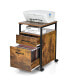 Фото #8 товара Mobile File Cabinet 2 Drawer Printer Stand Open Shelf
