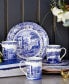 Blue Italian 12-Piece Dinnerware Set,Service for 4