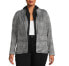 No Boundaries Juniors Plus Size Hooded Blazer Women's 1X Gray & Black Plaid