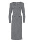 ფოტო #1 პროდუქტის Women's Shoulder Pad Midi Dress