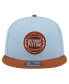 ფოტო #2 პროდუქტის Men's Light Blue/Brown Detroit Pistons 2-Tone Color Pack 9fifty Snapback Hat