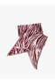 Фото #1 товара Шарф Koton Zebra Scarf Two-sided Asymmetric Tassel Cut
