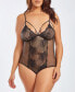 Plus Size 1 Piece Sheer Lace and Mesh Lingerie Bodysuit