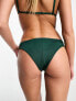 Weekday Ava brazilian bikini bottom in shiny dark green