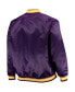 Фото #4 товара Men's Purple Los Angeles Lakers Big and Tall Hardwood Classics Raglan Satin Full-Snap Jacket