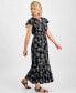 Фото #5 товара Petite Iris Dreams Ruffled Tiered Maxi Dress, Created for Macy's