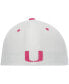 ფოტო #5 პროდუქტის Men's White and Pink Miami Hurricanes On-Field Baseball Fitted Hat