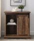 Modern Farmhouse Grooved Door Accent TV Stand