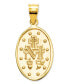ფოტო #2 პროდუქტის 14k Gold Charm, Miraculous Medal Charm