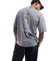 Фото #1 товара Jack & Jones washed oversized t-shirt with dragon back print in grey