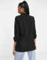 Фото #2 товара Pieces ruched sleeve blazer in black