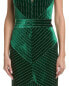 Tadashi Shoji Velvet Rhinestone Gown Women's