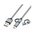 Фото #2 товара Универсальный кабель USB-MicroUSB/USB C CoolBox COO-CAB-U2MC