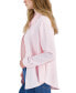 ფოტო #3 პროდუქტის Juniors' Button-Up Long-Sleeve Boyfriend Shirt