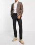 Topman suit trousers in black