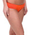 Seafolly Orange Goddess Pleated Hipster Pant Solid Bikini Bottom Swimwear Size 8