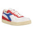 Фото #2 товара Diadora Mi Basket Row Cut Lace Up Mens Red, White Sneakers Casual Shoes 176282-