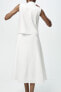 Фото #9 товара Платье-рубашка из поплина с узлом — zw collection ZARA