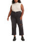 Фото #4 товара Trendy Plus Size Wedgie Straight-Leg Jeans