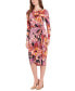 ფოტო #4 პროდუქტის Women's Printed Hardware-Trim Draped Dress