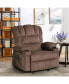 Фото #3 товара Recliner Chair Massage Heating Sofa With USB And Side Pocket 2 Cup Holders (Brown)