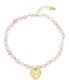 ფოტო #1 პროდუქტის Rose Quartz Heart Pendant Necklace