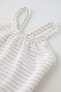 6-14 years/ striped shimmery swimsuit