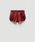 ფოტო #5 პროდუქტის Women's Elastic Waist Satin Shorts