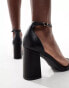 Truffle Collection block heel sandals in black