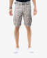 Фото #5 товара Men's Belted Double Pocket Cargo Shorts