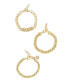 ფოტო #1 პროდუქტის Gold-Plated Chain Stacking Bracelet Set of 3