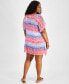 Plus Size Joshua Tree Flutter-Sleeve Tunic Cover-Up