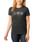 Фото #1 товара Women's Premium Blend Peace Love Cats Word Art T-shirt