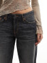 Weekday Ample low waist loose fit straight leg jeans in ash black