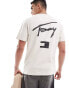 Фото #3 товара Tommy Jeans graffiti signature back print t-shirt in beige