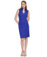 Women's V-Neck Scuba-Crepe Sheath Dress