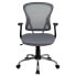 Фото #3 товара Mid-Back Gray Mesh Swivel Task Chair With Chrome Base And Arms