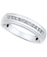 ფოტო #1 პროდუქტის Men's Lab Grown Diamond Band (1/4 ct. t.w.) in 10k Gold