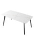 Porcelain Dining Table White 70"