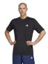 Фото #1 товара adidas Training Essential melange t-shirt in black