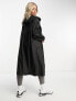 Фото #3 товара ASOS DESIGN Maternity rubberised rain parka coat in black
